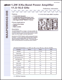 Click here to download MAAPGM0042-DIE Datasheet