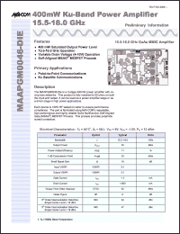 Click here to download MAAPGM0046-DIE Datasheet