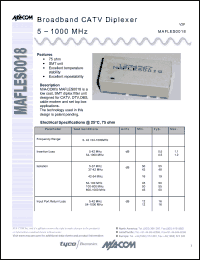 Click here to download MAFLES0018 Datasheet