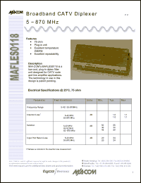 Click here to download MAFLES0118 Datasheet