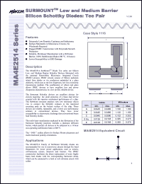 Click here to download MA4E2514M-1116 Datasheet