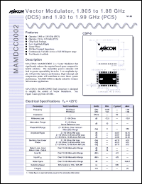 Click here to download MAMDCC0002 Datasheet