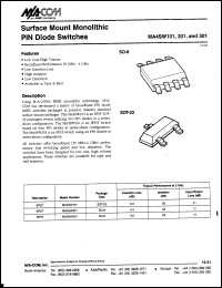 Click here to download MA4SW301-1061T Datasheet
