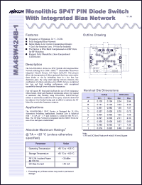Click here to download MA4SW424B-1 Datasheet