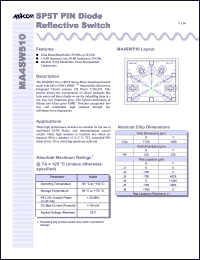 Click here to download MA4SW510 Datasheet