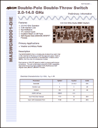 Click here to download MASWGM0001-DIE Datasheet