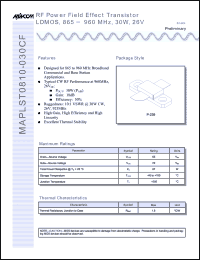 Click here to download MAPLST0810-030CF Datasheet