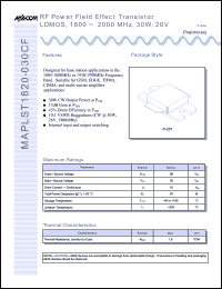 Click here to download MAPLST1820-030CF Datasheet