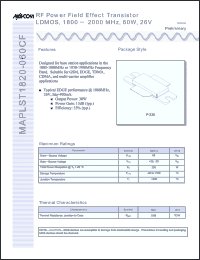 Click here to download MAPLST1820-060CF Datasheet