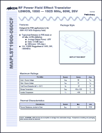 Click here to download MAPLST1900-060CF Datasheet