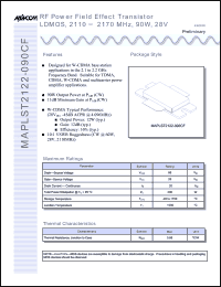 Click here to download MAPLST2122-090CF Datasheet