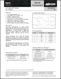 Click here to download MASWSS0167TR-3000 Datasheet