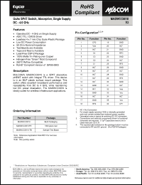 Click here to download MASWCC0010TR Datasheet