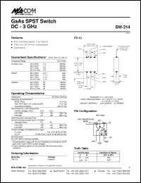 Click here to download SW-214PIN Datasheet