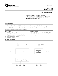 Click here to download MAS1016ATC1 Datasheet
