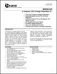 Click here to download MAS9125BUAC-T Datasheet