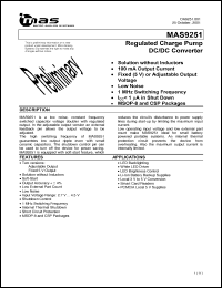 Click here to download MAS9251ASMF-T Datasheet