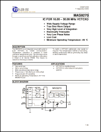 Click here to download MAS9270CTG1 Datasheet