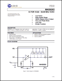 Click here to download MAS9283AGTG00 Datasheet