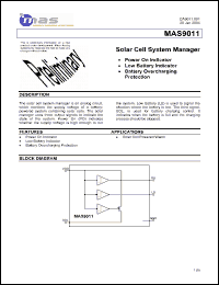 Click here to download MAS9011A1TC05 Datasheet