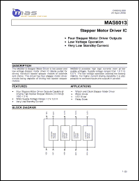 Click here to download MAS6013AA1WA300 Datasheet