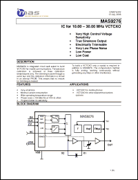 Click here to download MAS9276A1SM06 Datasheet