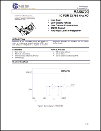 Click here to download MAS6720 Datasheet