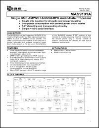 Click here to download MAS9191A Datasheet