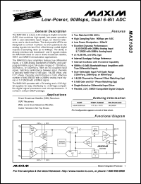 Click here to download MAX1003CAX-T Datasheet
