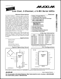 Click here to download MAX111ACPE Datasheet