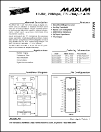 Click here to download MAX1160BCPI Datasheet