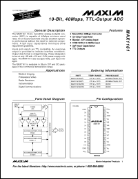 Click here to download MAX1161ACWI Datasheet