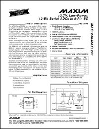 Click here to download MAX1240CCSA-T Datasheet
