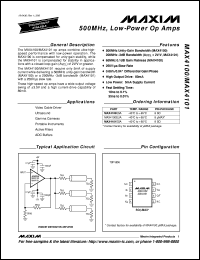 Click here to download MAX4221CSA Datasheet