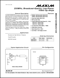 Click here to download MAX4120ESD Datasheet