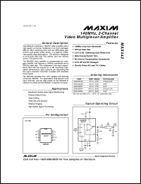 Click here to download MAX445CPG Datasheet