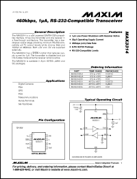 Click here to download MAX3314CUA Datasheet