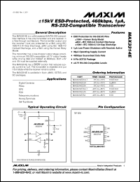 Click here to download MAX3314ECKA-T Datasheet