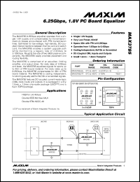 Click here to download MAX3785UBL Datasheet