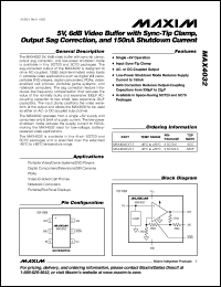 Click here to download MAX4032ELT Datasheet