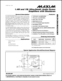 Click here to download MAX4365EUA Datasheet