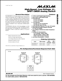 Click here to download MAX4644EUT-T Datasheet