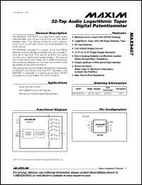 Click here to download MAX5407EKA Datasheet