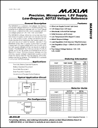 Click here to download MAX6018BEUR18-T Datasheet