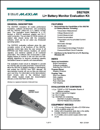 Click here to download DS2762K Datasheet