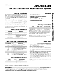 Click here to download MAX1272EVKIT Datasheet