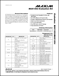 Click here to download MAX1553EVKIT Datasheet