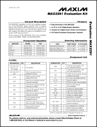 Click here to download MAX2291NCDMAEVKIT Datasheet