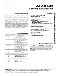 Click here to download MAX5026EVKIT Datasheet