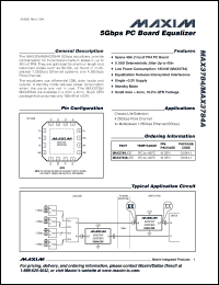 Click here to download MAX3784UGE Datasheet
